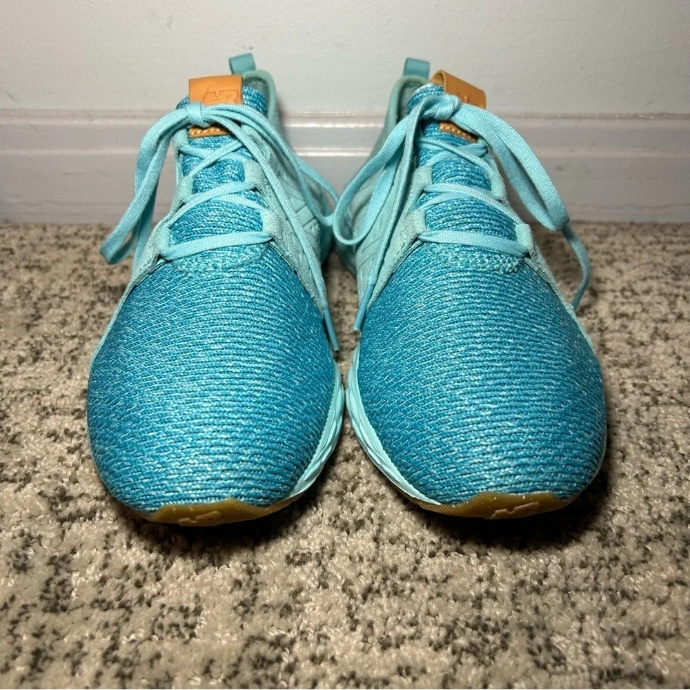 New Balance Turquoise Blue Knit Cruz Lace-Up Running Sneakers Size 7